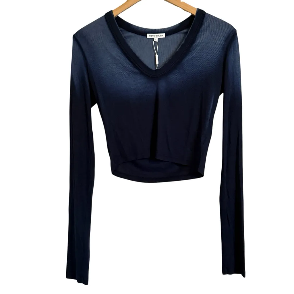 NWT Cotton Citizen Verona Crop U Neck Shirt Women’s Size Large - Image 5