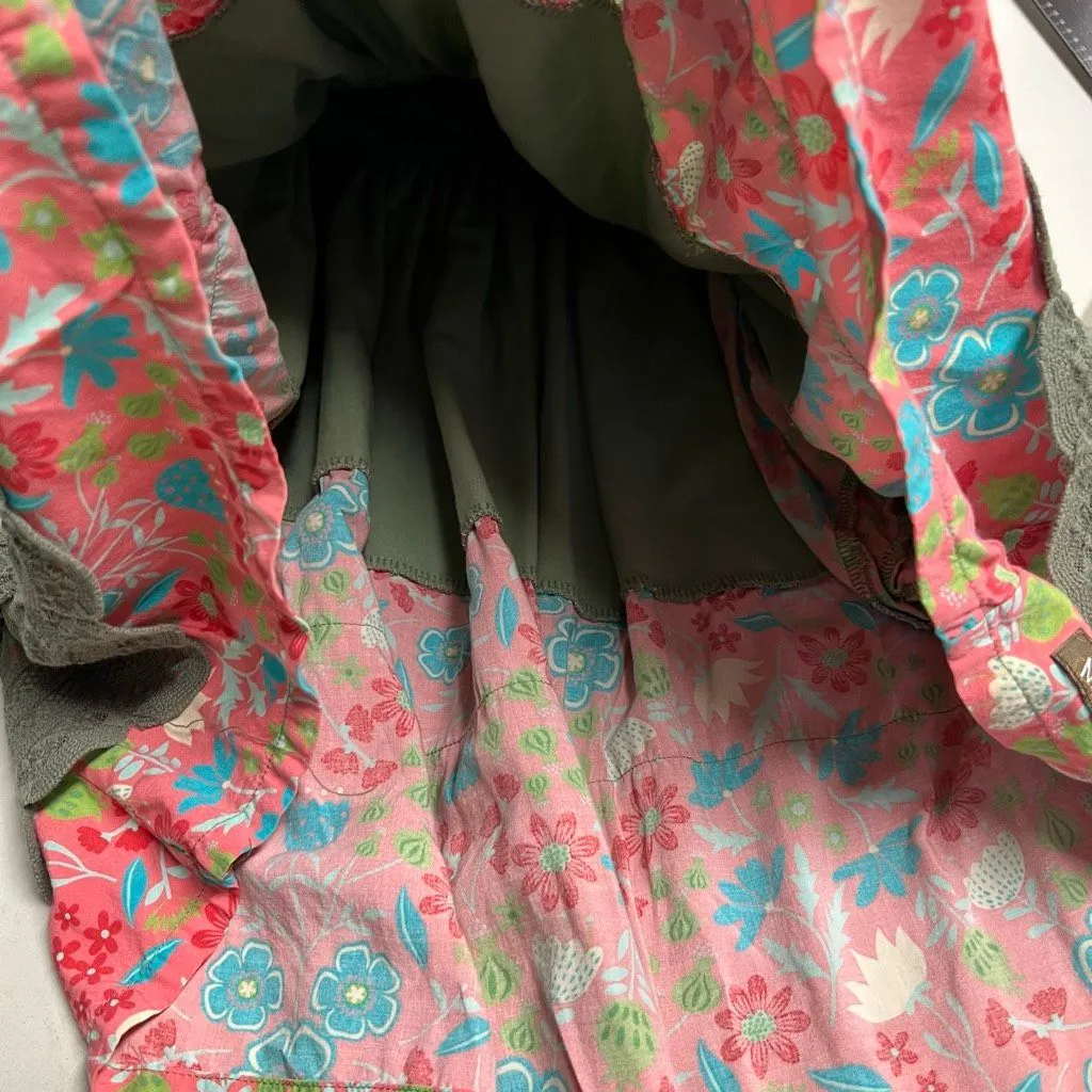 MATILDA JANE Womens Size Small Floral Hi-Lo Flared Sleeveless Lace Green Dress - Image 6