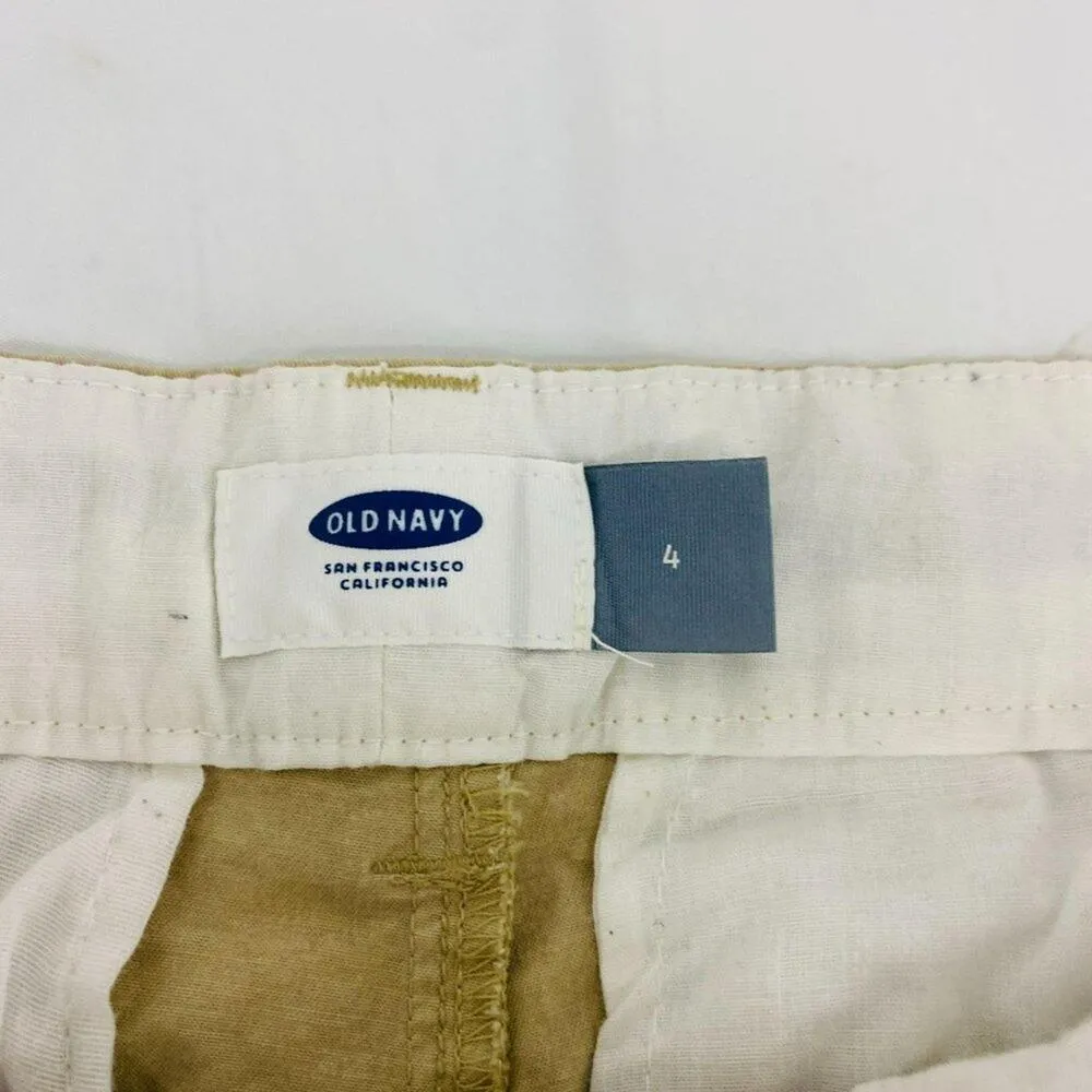 Old Navy Women's Khaki Chino Shorts Classic Workwear Preppy Size 4 - Image 5