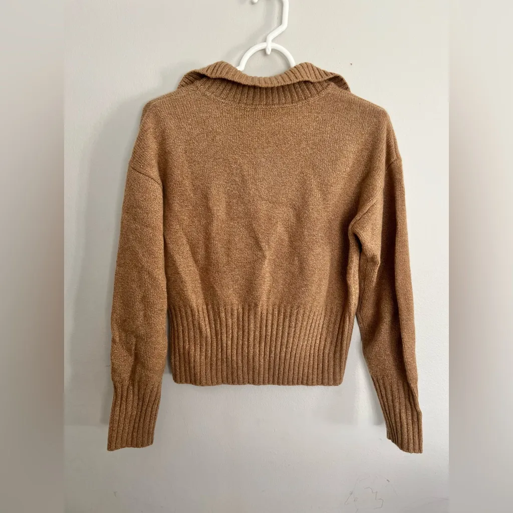 Reformation Beckie Cashmere Collared Sweater Pullover Long Sleeve Size Small - Image 5