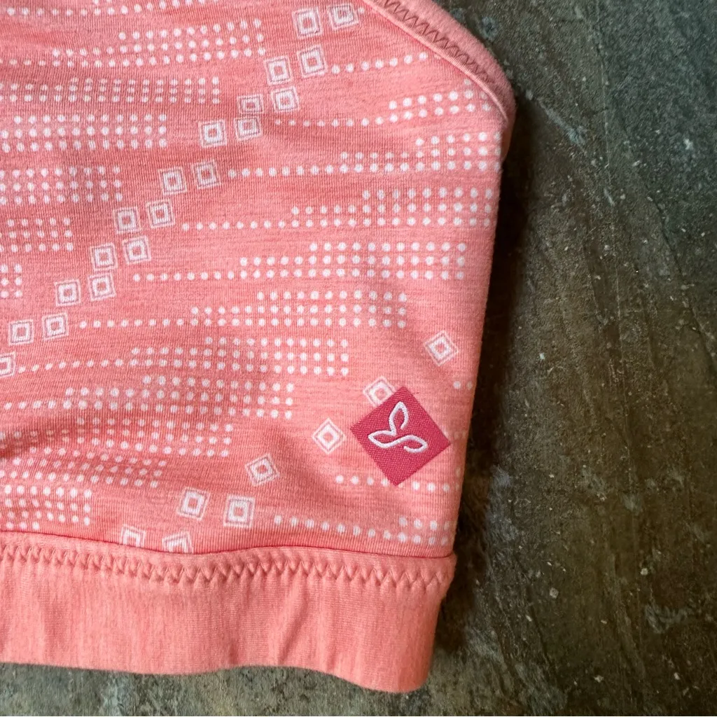 Prana Isaline Sports Bra Women’s Size Small Coral Pink - Image 3