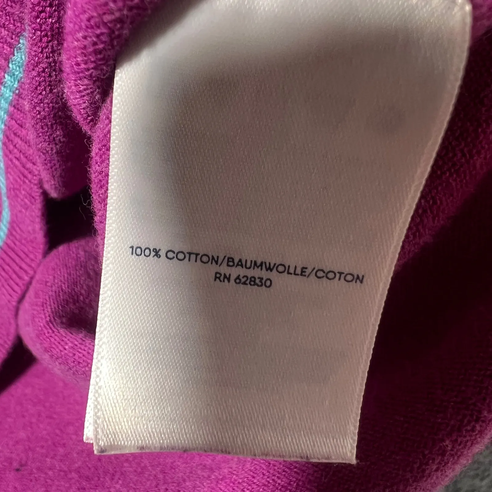 Lands End Magenta Pink Polo 3/4 Sleeve Collared Knit Sweater Top Size M - Image 5