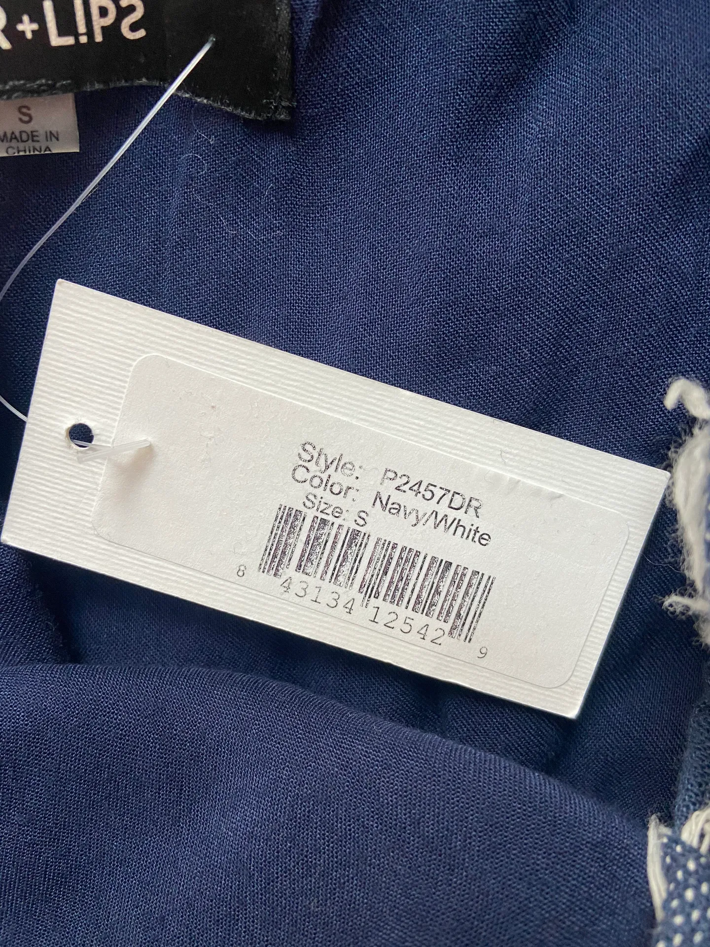 Sugar and L!ps Navy Blue Distressed Romper  - Image 8