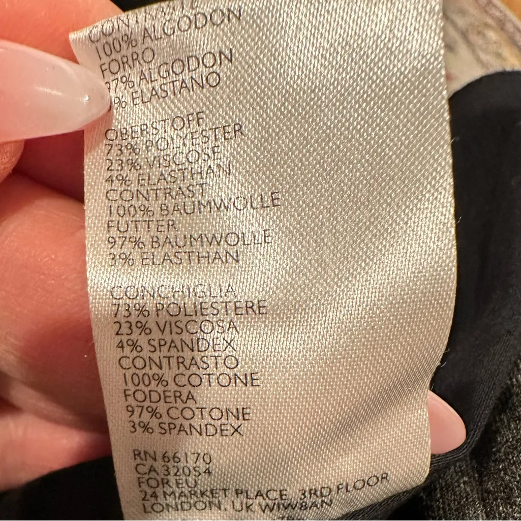 ANTHRO MAEVE BLACK SLEEVELESS BODYCON FLOCKED COLUMN BLACK GREY LACE DRESS MP - Image 6