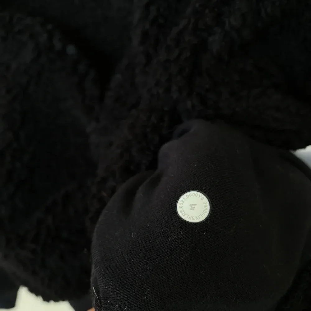 Lululemon Textured Fleece 1/2 Zip‎ Black size 4 sherpa hooded - Image 7