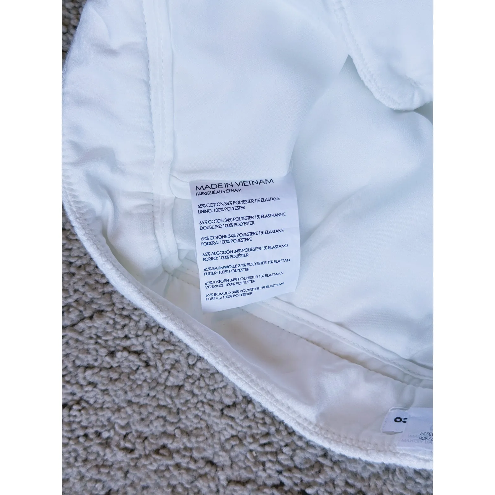 Club Monaco Romantic Parisian HighRise Fringe Short 00 White Textured Clean Girl - Image 5