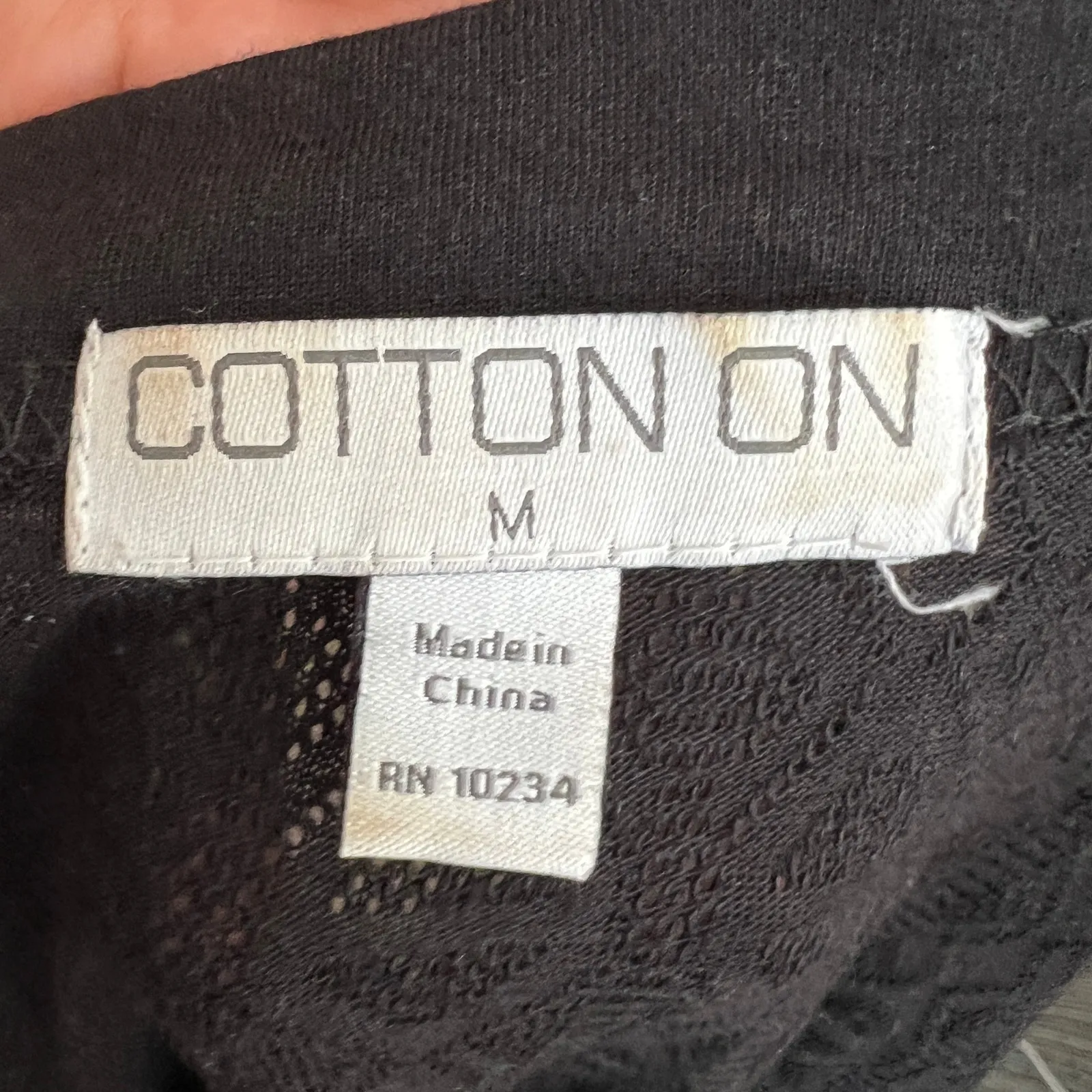 Cotton‎ On Black Knit Cardigan Minimalist Clean Girl Academia Goth Medium - Image 3