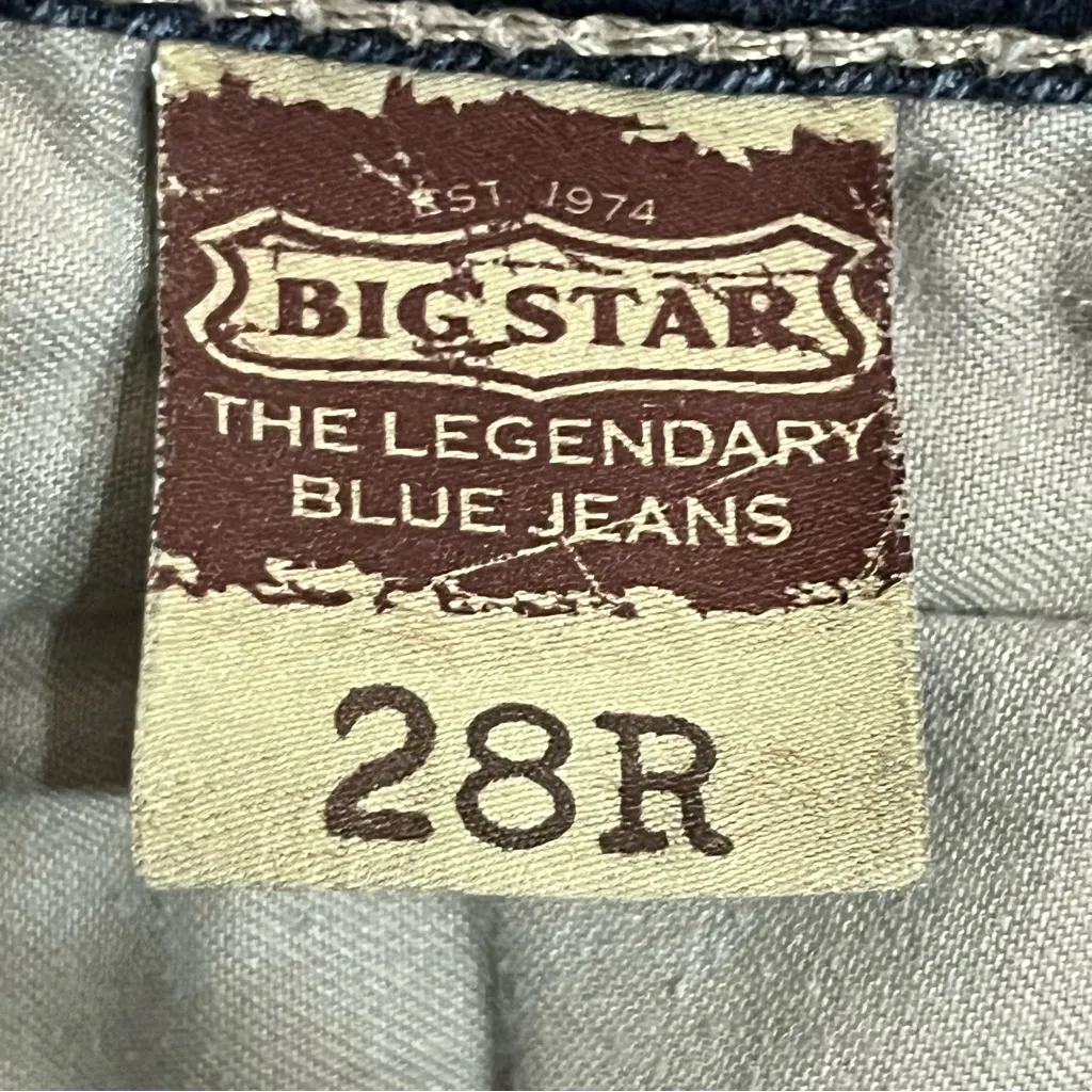 Big Star Maddie Skinny Jeans Thick Stitch Size 28 R 28x31 Low Rise Dark Wash Y2K - Image 9