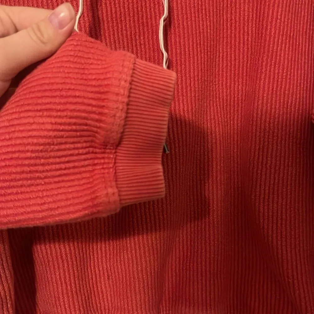 Aerie oversized cropped hooded sweatshirt hoodie red - Image 7