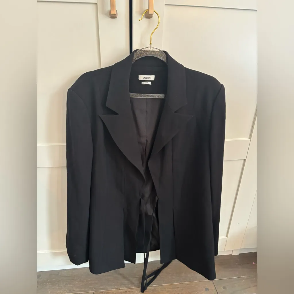 Jason Wu Black Tie-Front Blazer - Image 4