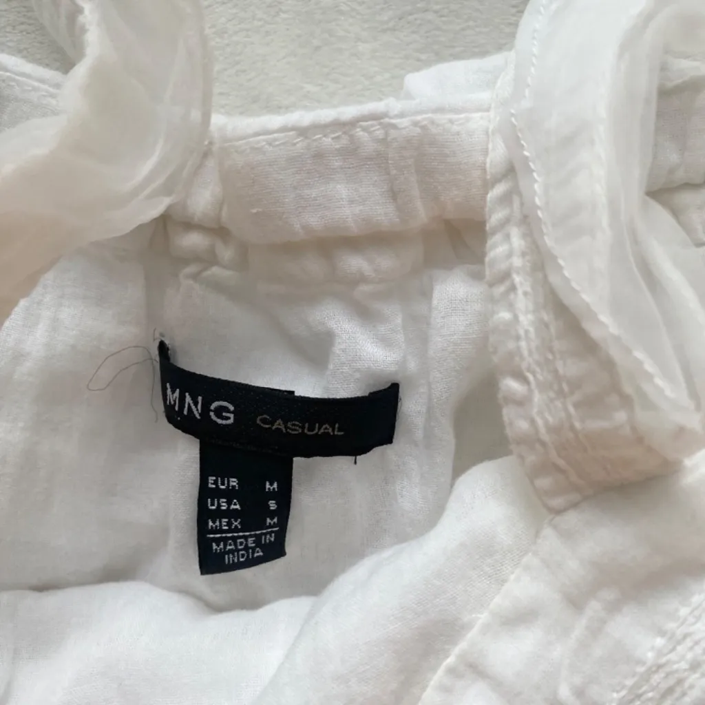 White ruffle tiered mini beachy dress - Image 7