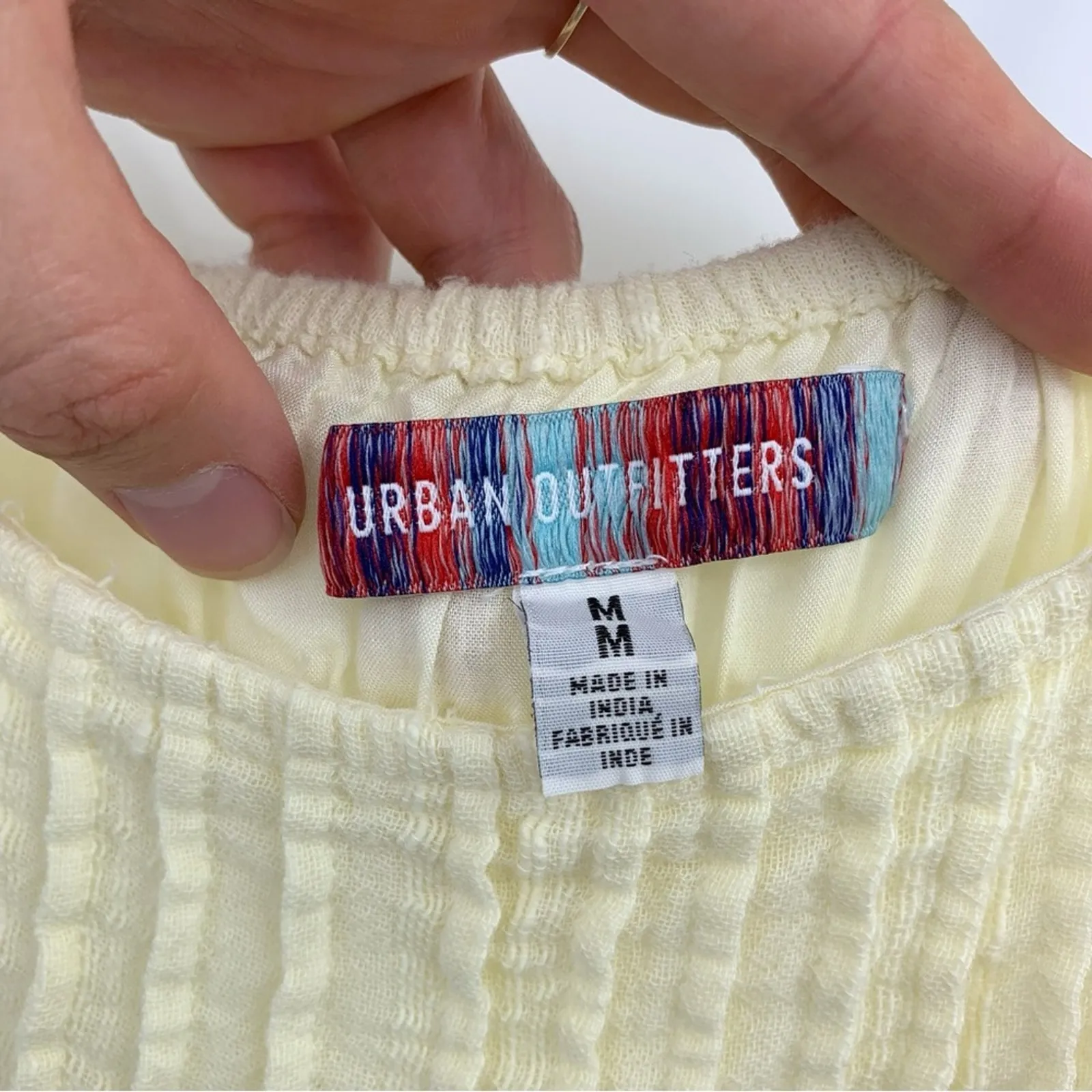 URBAN OUTFITTERS Courtney Gauze Jumpsuit Light Yellow (S) / M - Image 8