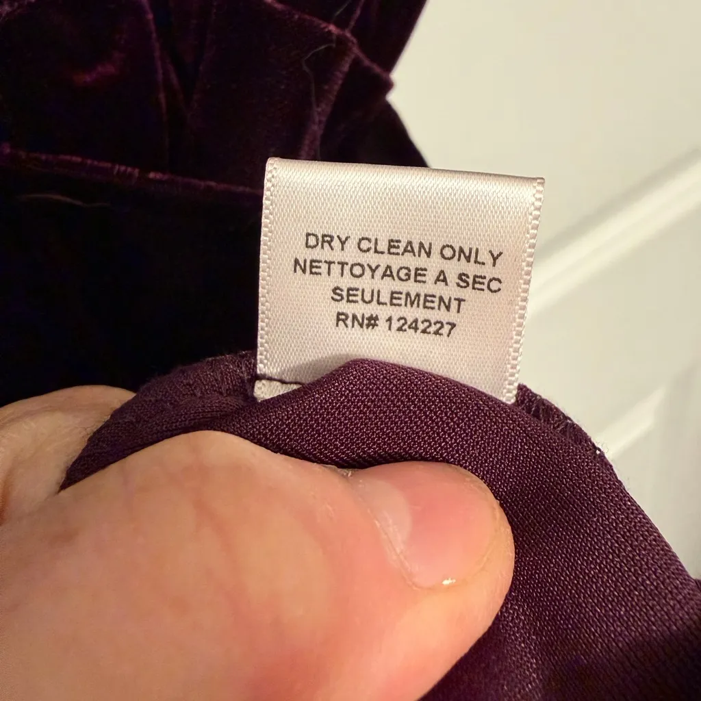 MISA Los Angeles Velvet Desma Wrap Dress Plum Purple size XS - Image 8