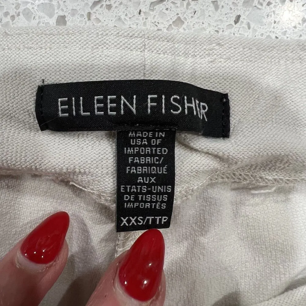 Eileen Fisher  Size XXS Stretch Crepe Ankle Pants Washable Trousers Elastic Waist - Image 8