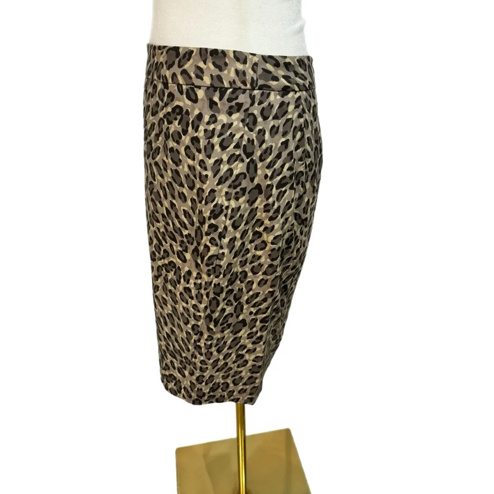 Ann Taylor LOFT Skirt Womens Sz 6 Petite Preppy Animal Print City Chic Pencil - Image 3