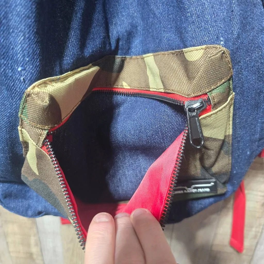 Kimes Ranch Denim Camo Unisex Backpack - Image 3