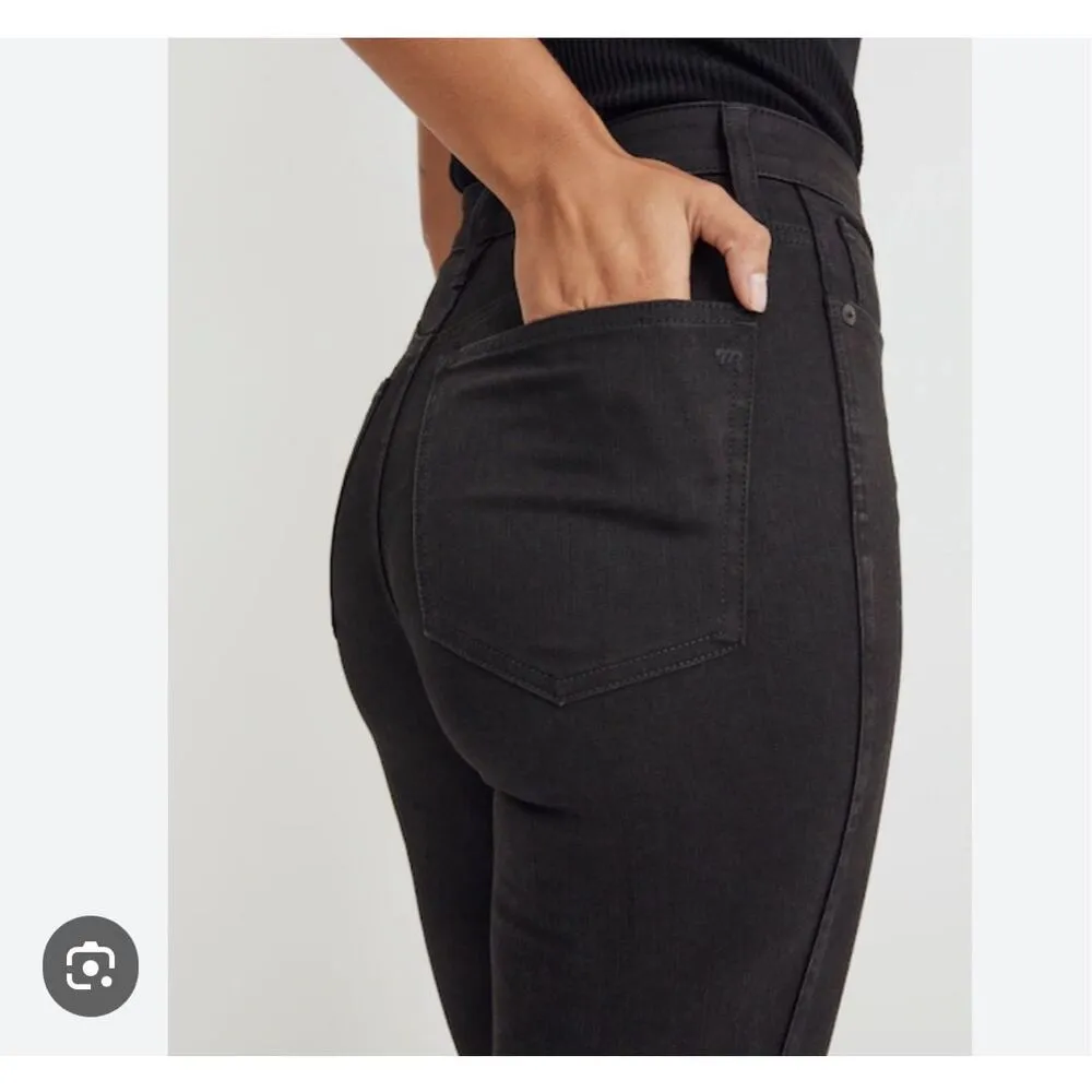 Madewell  10" High-Rise Skinny curvy roadtripper Jeans in Black Frost size 25 - Image 2