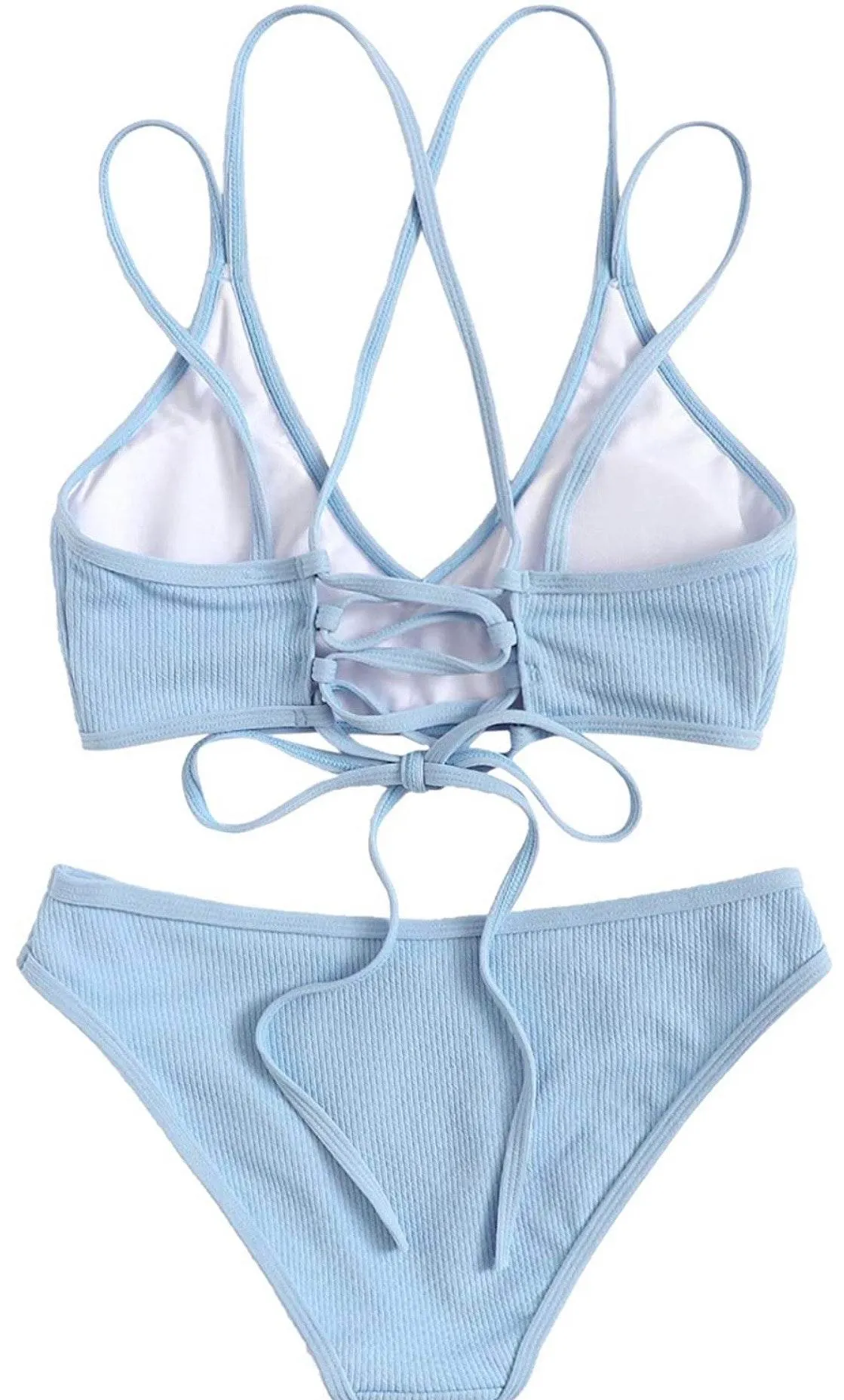 Women’s Two Piece Swimsuit Blue Size M - Image 2