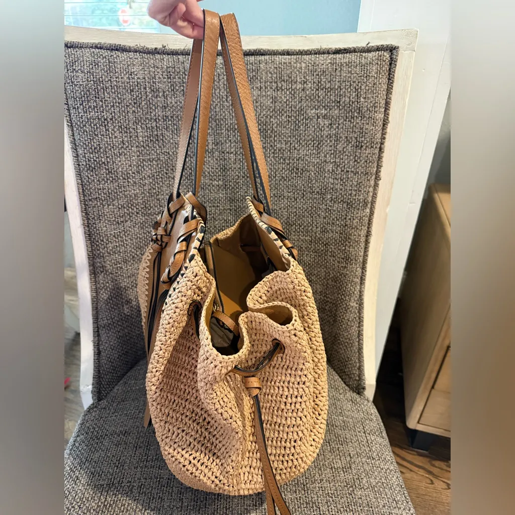 Ulla Johnson Daphne Raffia Tote Bag in Natural - Image 8