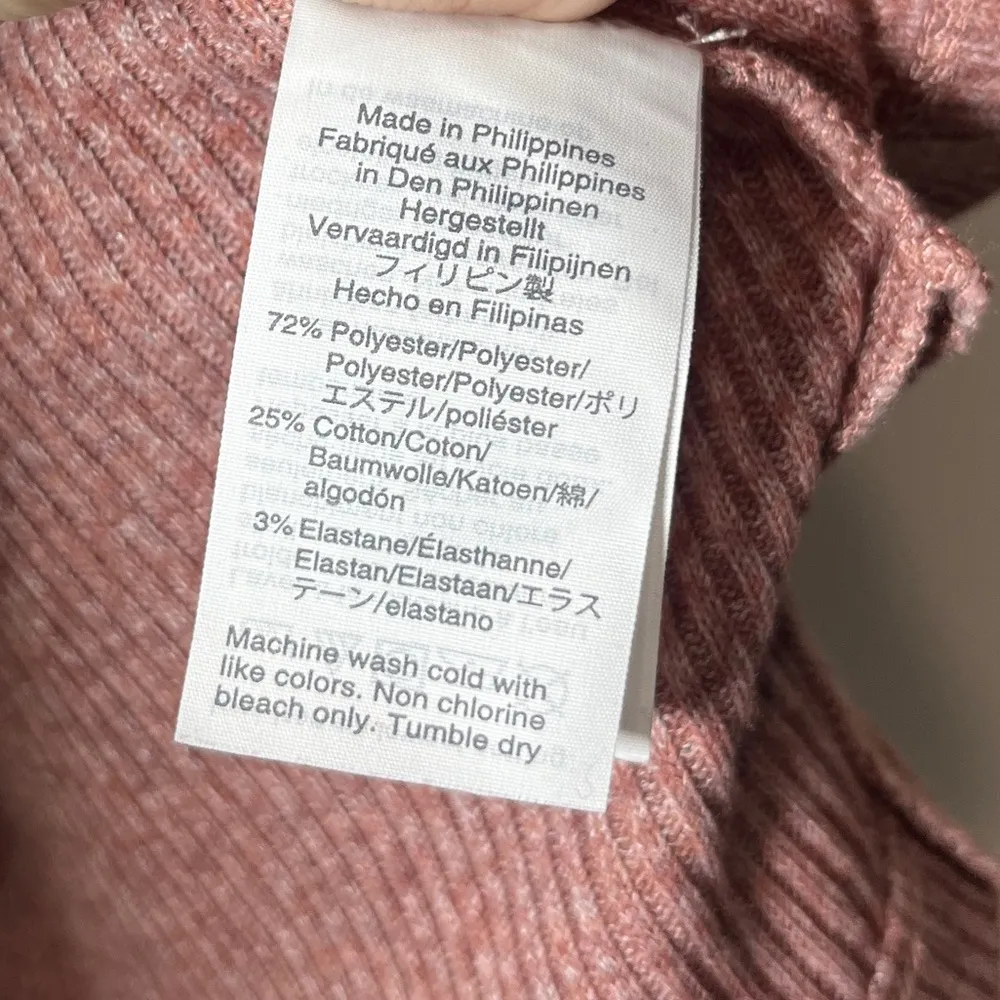 Madewell Heathered Rose Bubble-Sleeve Swing Turtleneck Sz Medium - Image 10