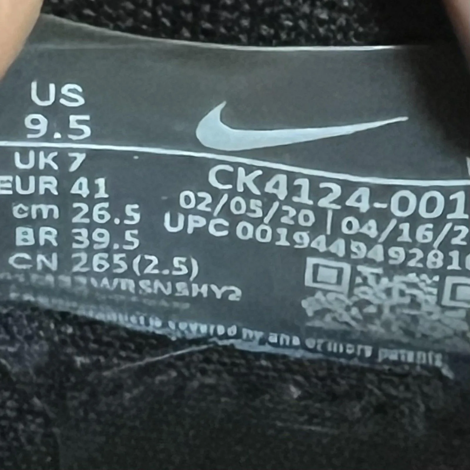 Nike Air Max Up Shoes Sneakers Womens Size 9.5 Black Iridescent Heel CK4124-001 - Image 5