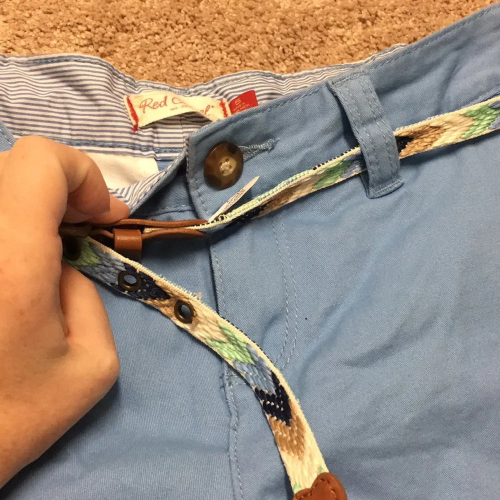 Red camel NEW belted blue shorts - Image 2