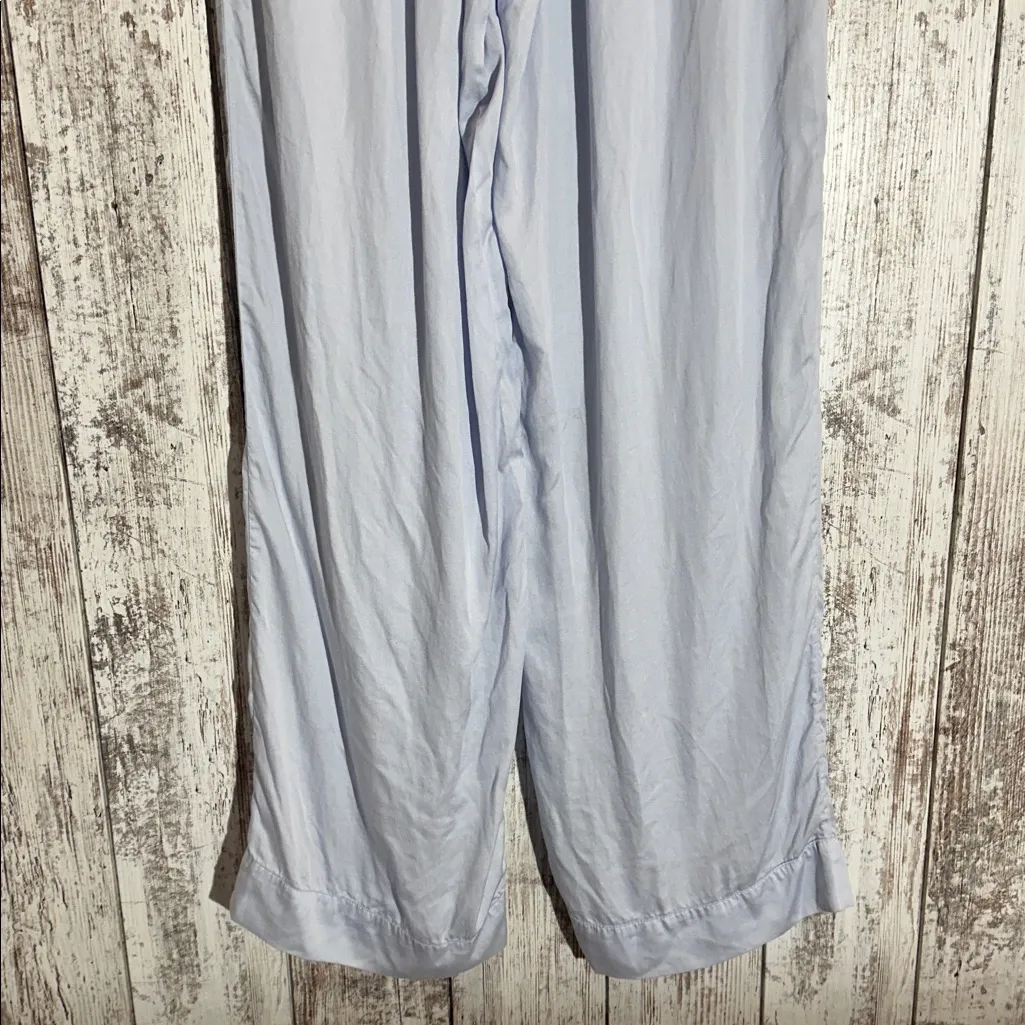 PINK Victoria’s Secret Silky Sleep Shine Long Pajama Set Hydrangea Blue Small - Image 14