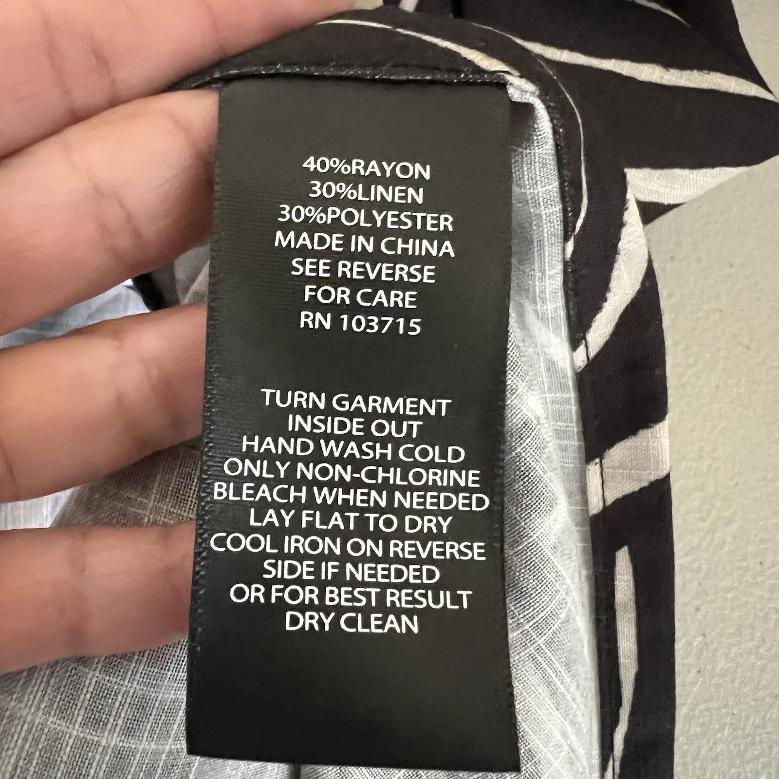 Nicole Miller A Line Shirt Dress Womens 16 Black Beige Linen Belted Side Slits - Image 10