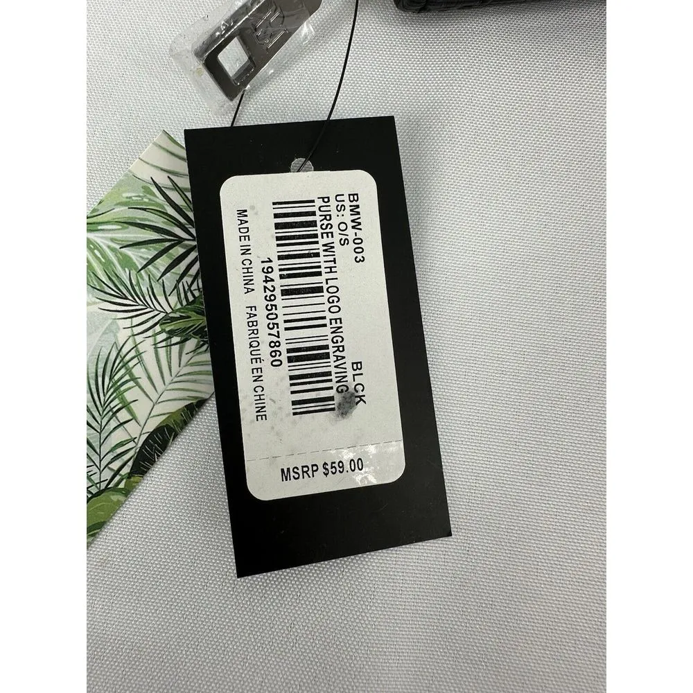 BADGLEY MISCHKA WALLET BLACK New Vegan Leather Large Coin Purse Card‎ Holder - Image 3