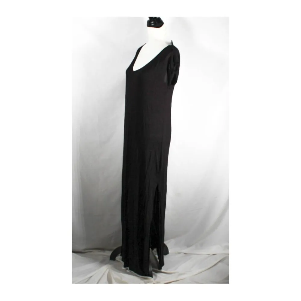 Gothic Summer Witchy Maxi Dress Side Slits Open V Back Size Medium - Image 3