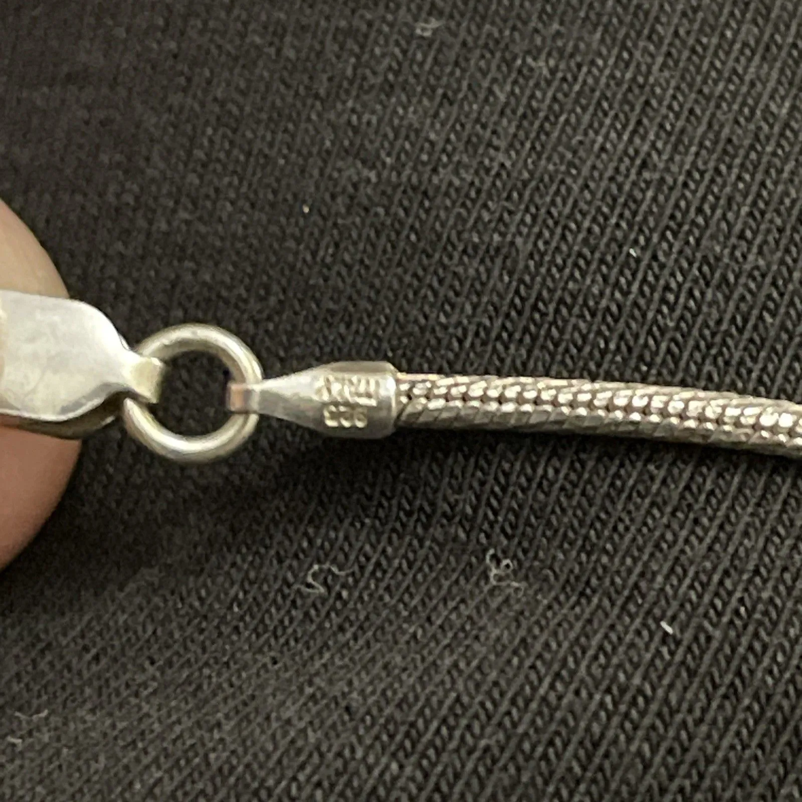 Karizia Sterling Silver Snake Chain Necklace 20" Marked KA 1772 Italy 925 - Image 6
