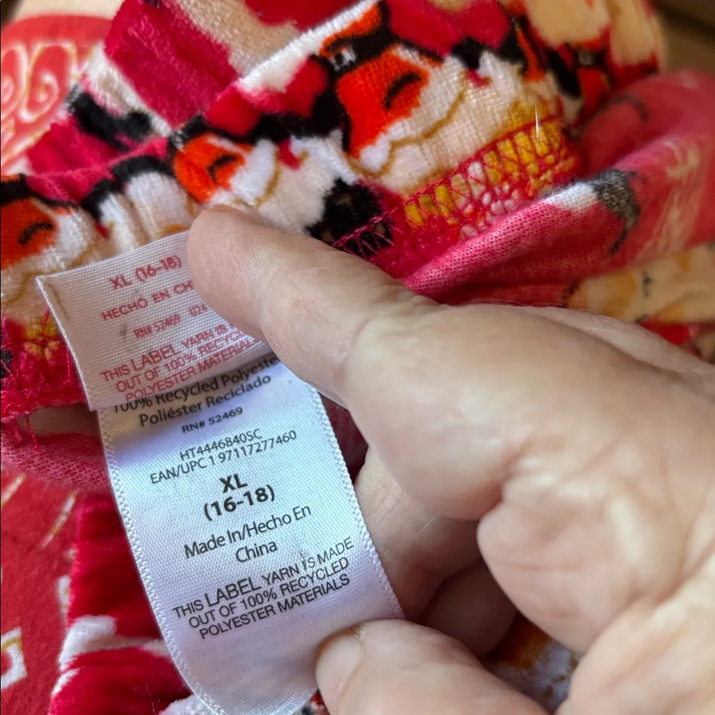 Holiday Time Festive Red and White sleep Pants xl - Image 4