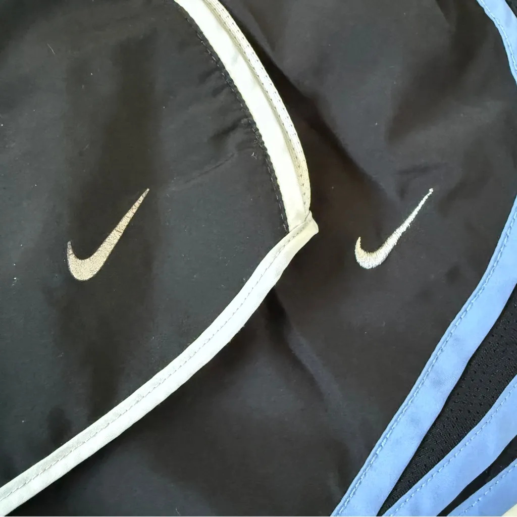 Nike DriFit Athletic Running Shorts Women’s XS 2 Pairs Black & Blue - Image 2