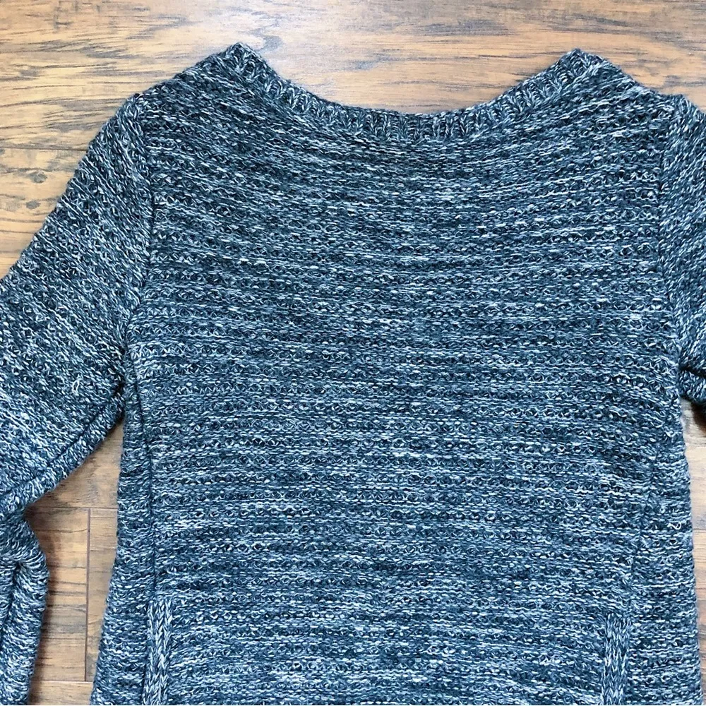 Athleta • Chill Textured Sweater grey marled merino wool pullover chunky - Image 5