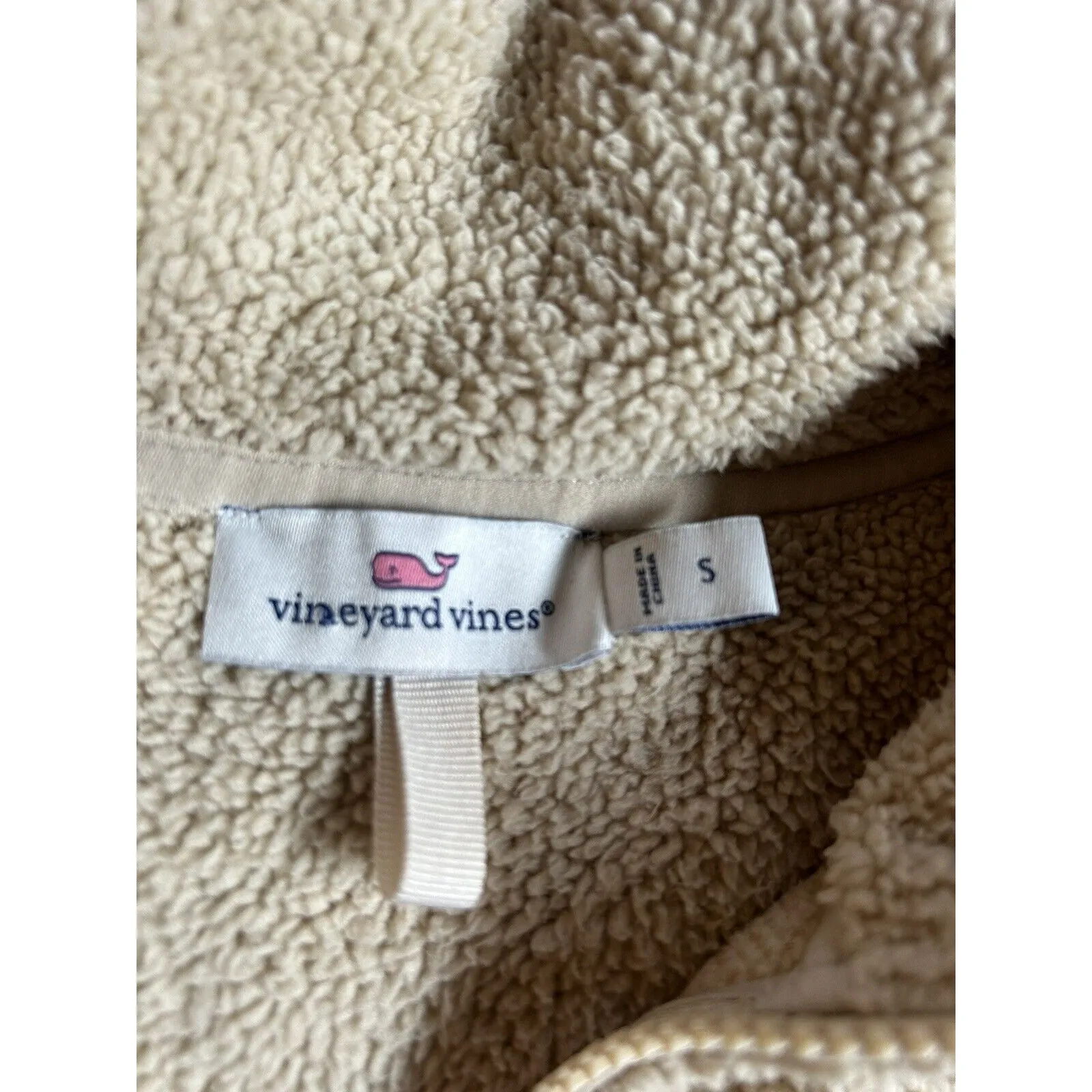 Vineyard Vines Women’s Small Sherpa Fuzzy Classic Full Zip Jacket - Image 3