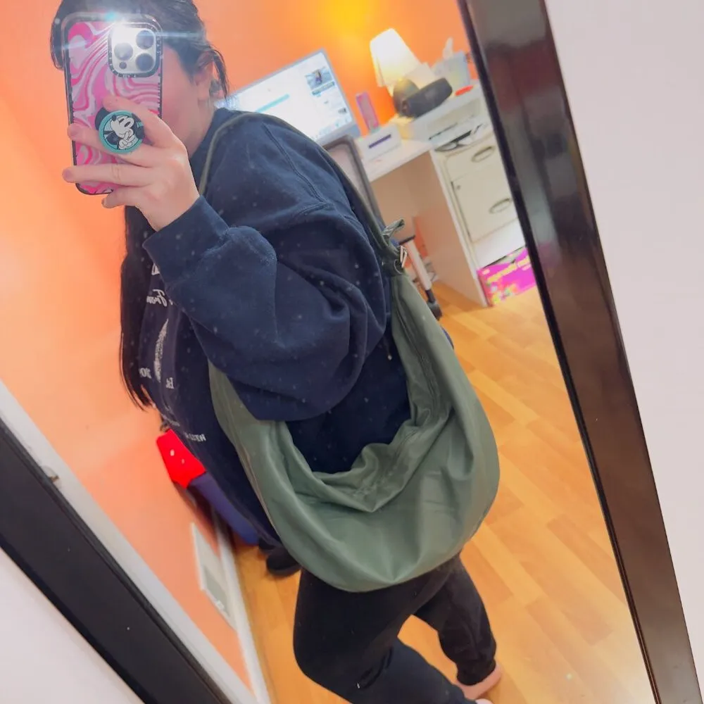 Zara Green Slouchy Medium Size Shoulder Bag Purse - Image 8