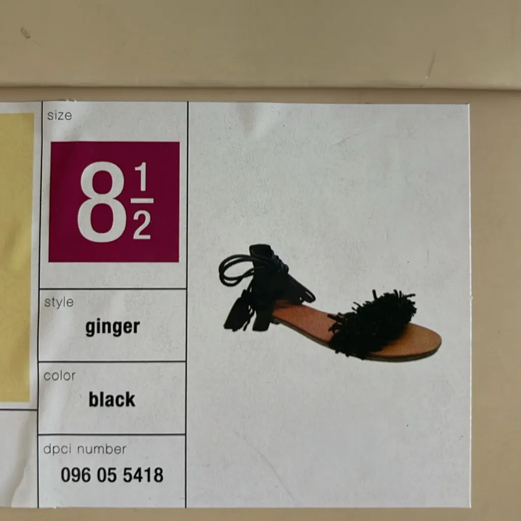 Womens Mossimo Ginger Leather Fringe Toe Gladiator Sandals Tan Size 8.5 - Image 9