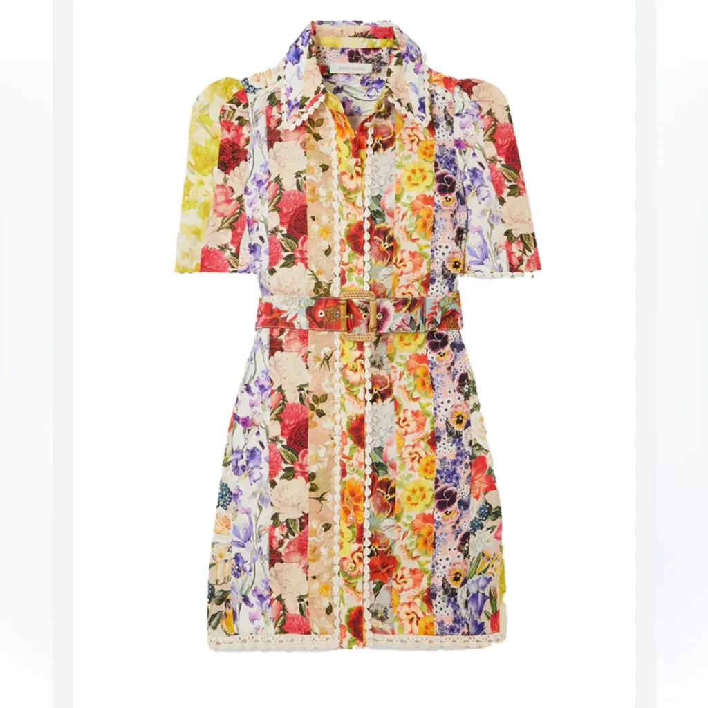 Zimmermann wonderland  Floral Patchwork Pencil Skirt - Image 3