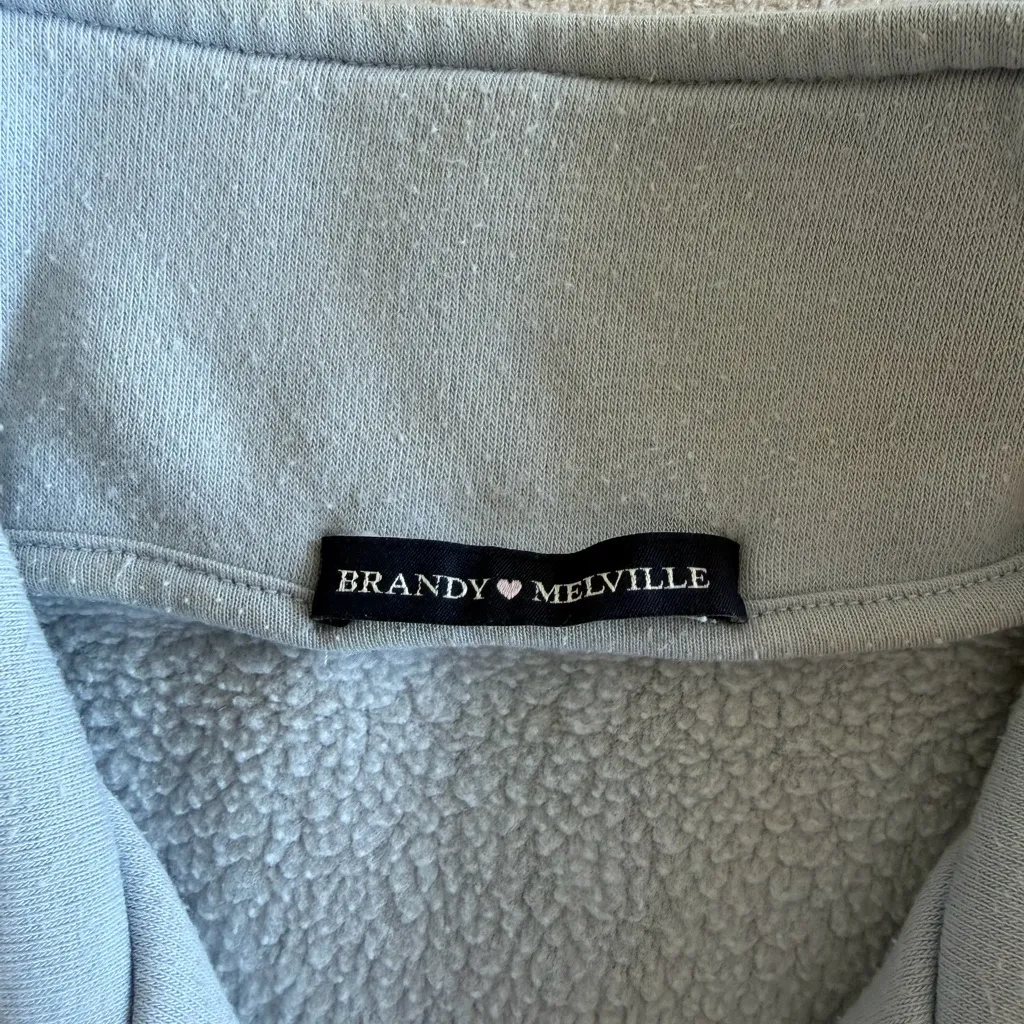 Light Blue 1/4 Zip Pullover Sweatshirt - Image 3