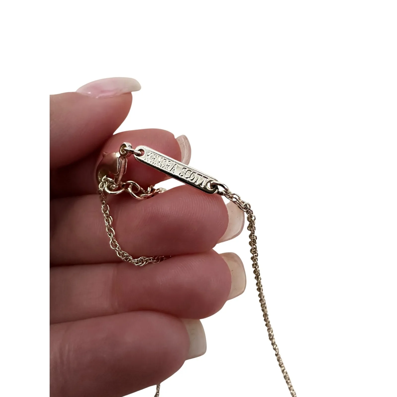 Kendra Scott Silver Tone Necklace Turquoise‎ Stone Fashion Jewelry - Image 3