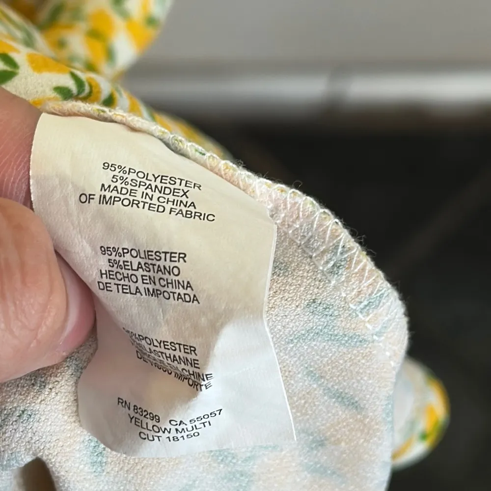 Tash + Sophie Yellow lemon print Flutter Sleeve Midi Sundress size 1X - Image 5