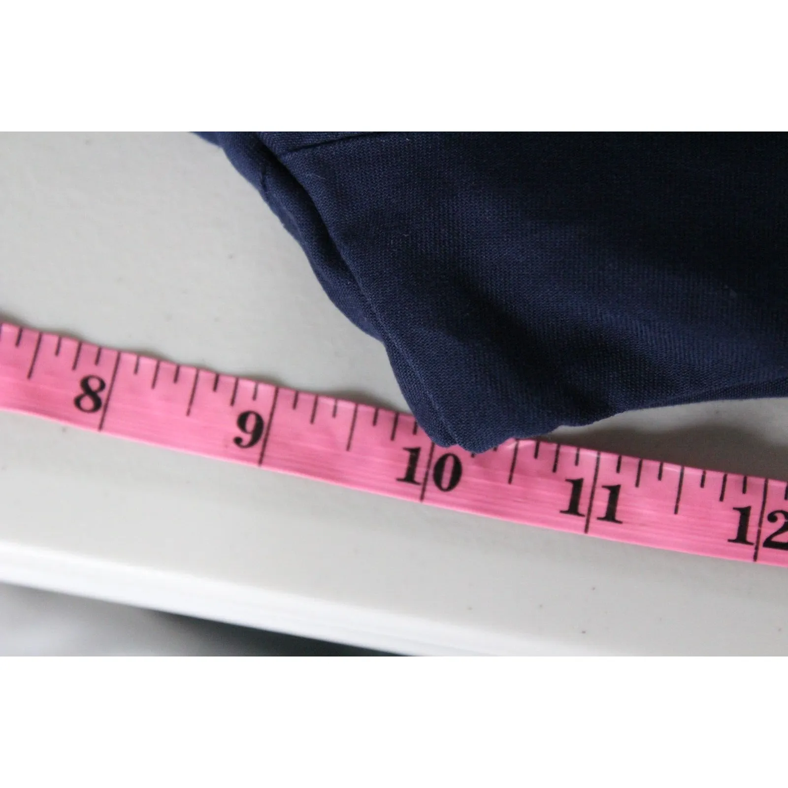 Gerard Darel Pants 6 38 Navy Blue Flat Front Straight Leg Chinos Cotton Pockets - Image 7