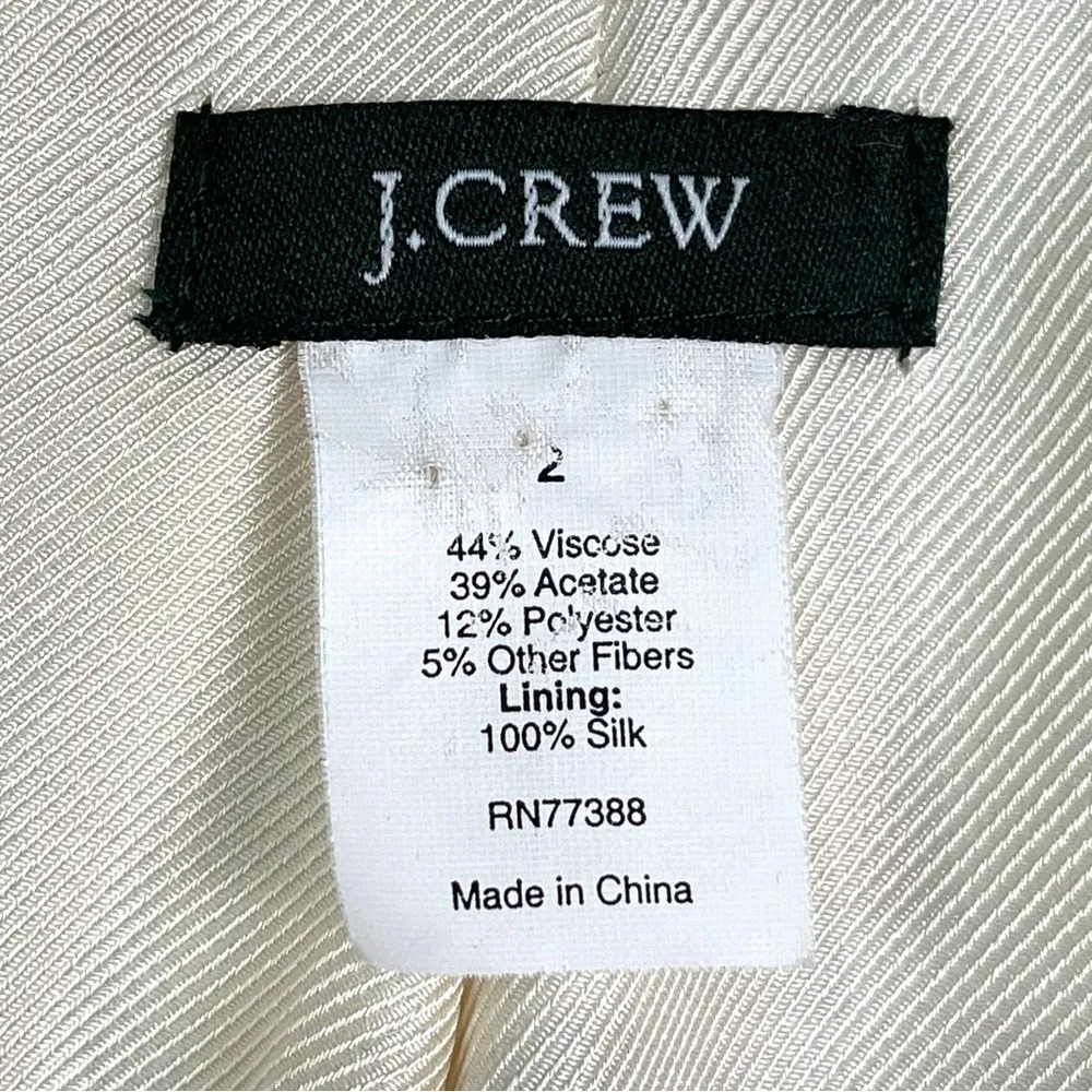 J Crew Cream Metallic Blazer Size 2 - Image 9