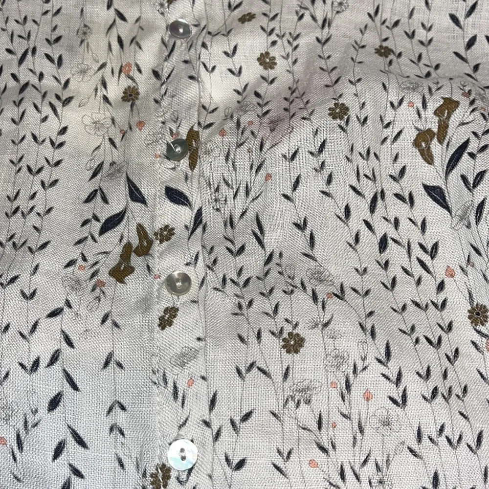 Cynthia Rowley Linen Floral Blouse - Image 3