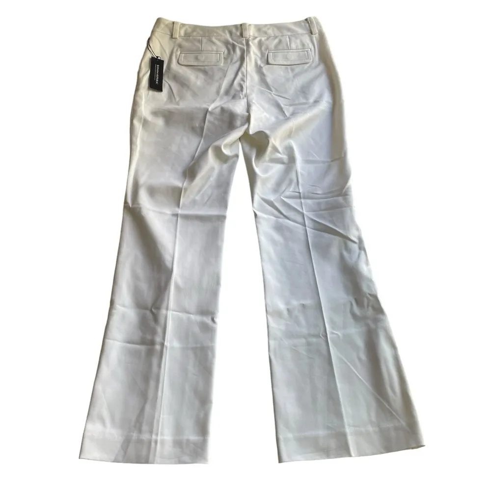 Banana Republic Martin Flare Trouser Leg Pant White Size 10S Short NWT mid rise - Image 6