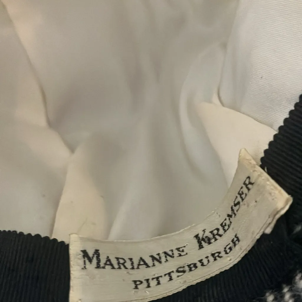 Striped Black and White Fedora Hat - Image 4