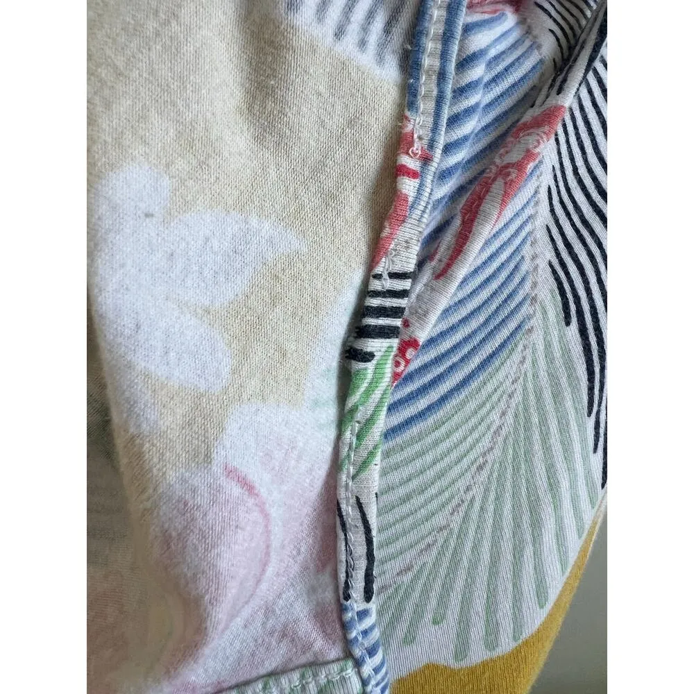 Ann Taylor Factory Hawaiian Print Floral Tank Top Small Blue - Image 8