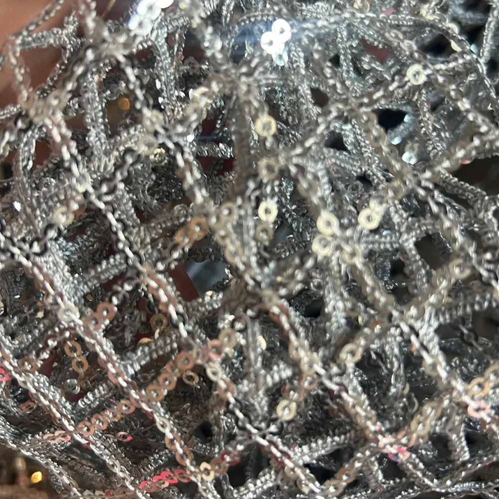 For Love & Lemon’s Fawn long sleeve silver sparkling fishnet dress NWT - Image 6