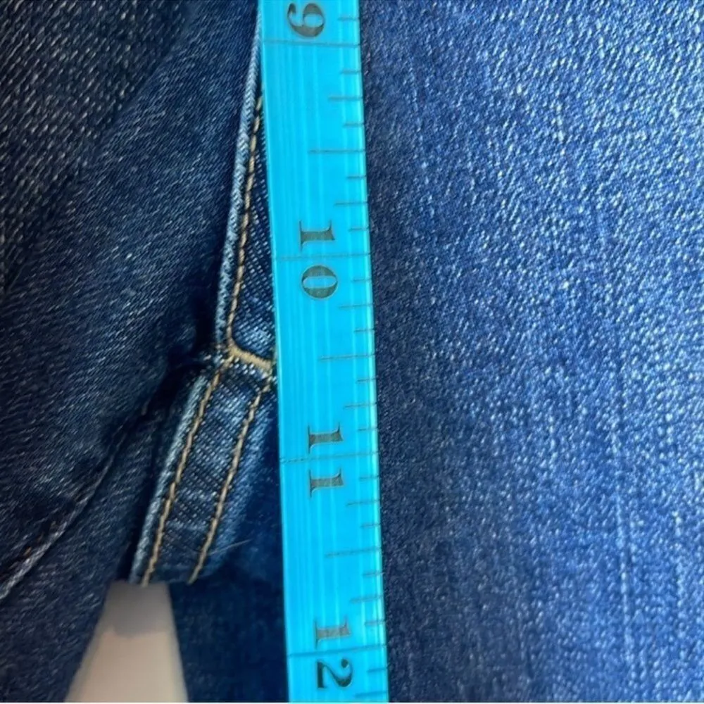 Uniqlo Wide Leg Crop Jeans Raw Hem High Rise - Image 7