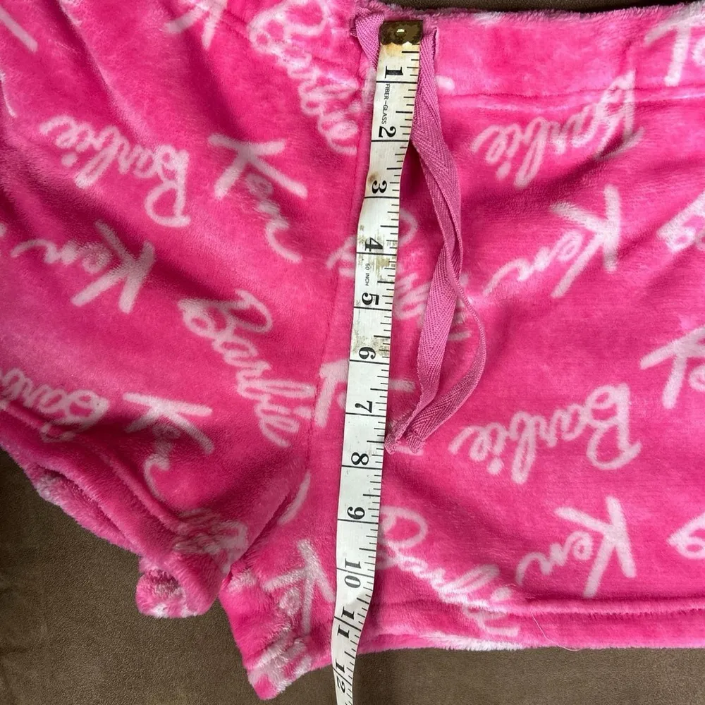 Barbie Ken Apparel Matel Hot Pink Logo Fleece Sleep Shorts with pockets size M Size M - Image 6